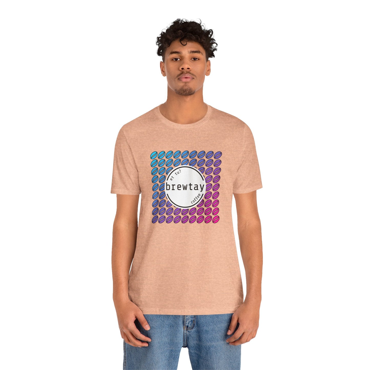 Neon Coffee Bean Gradient T-Shirt Printify
