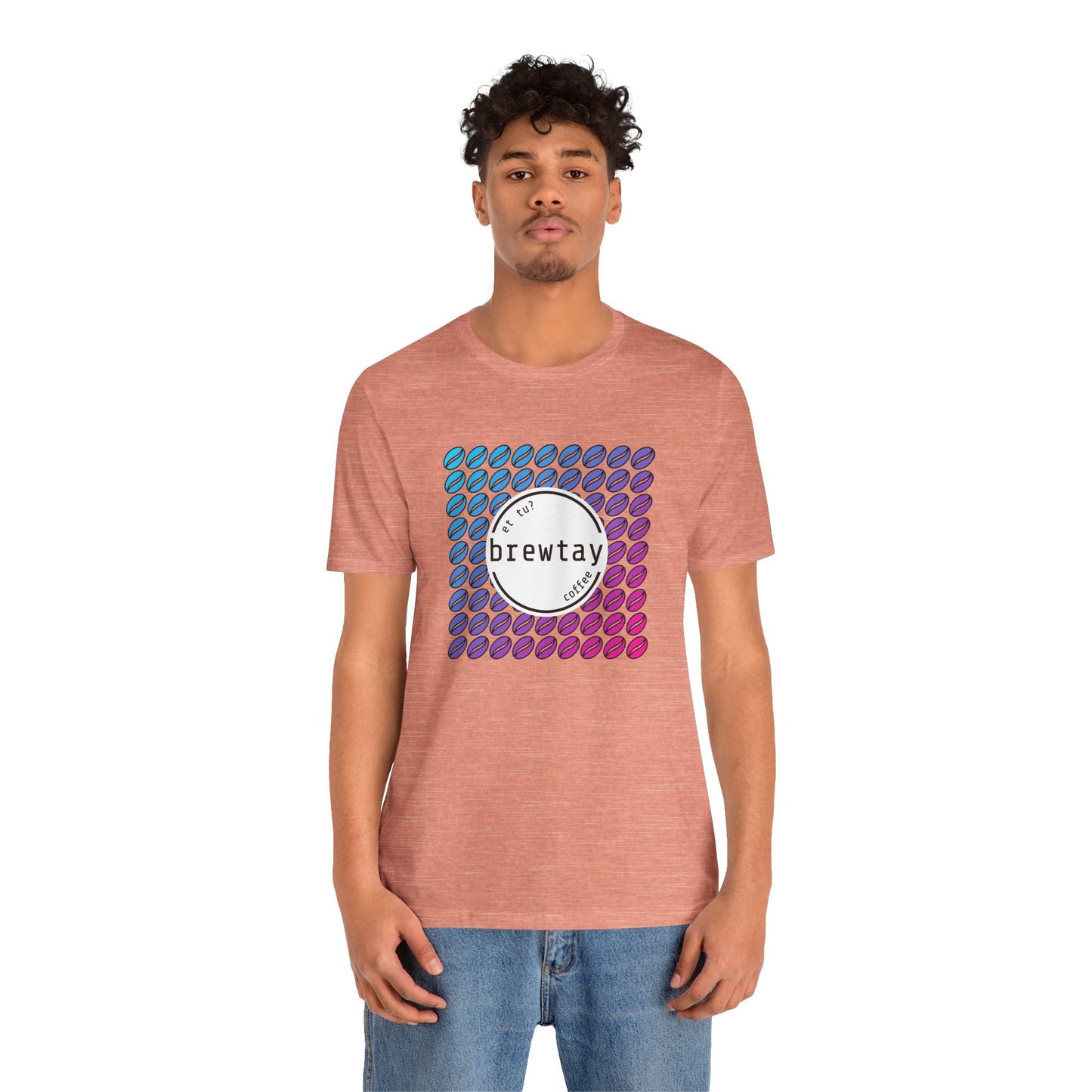 Neon Coffee Bean Gradient T-Shirt Printify