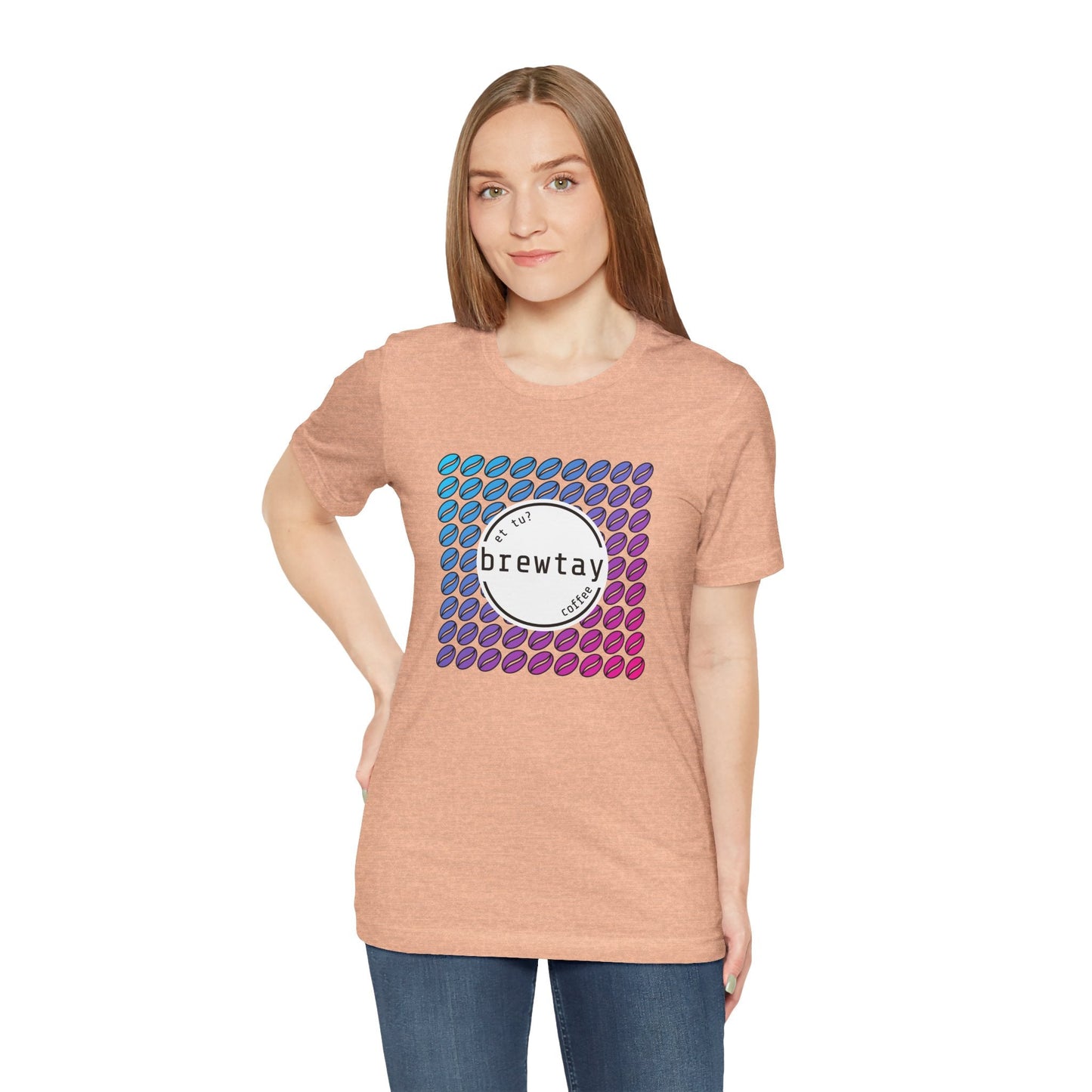 Neon Coffee Bean Gradient T-Shirt Printify