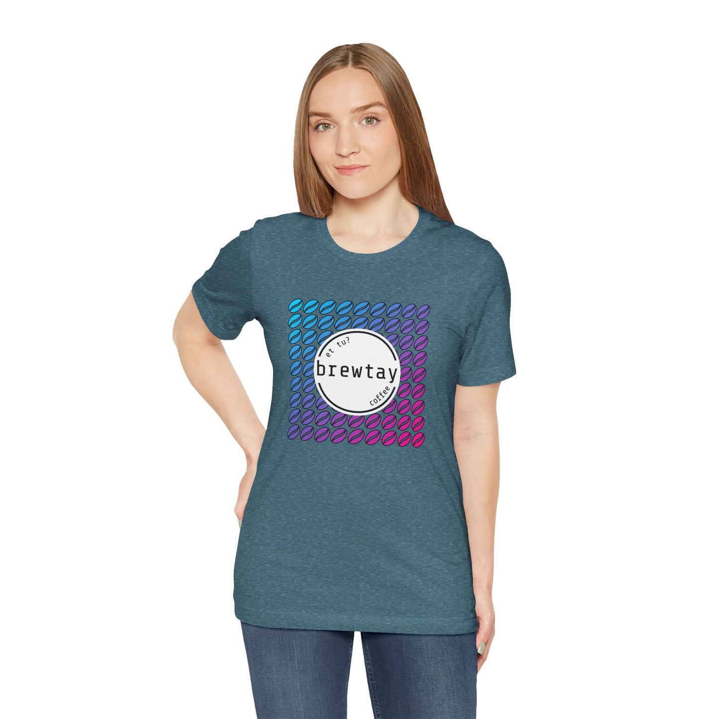 Neon Coffee Bean Gradient T-Shirt Printify