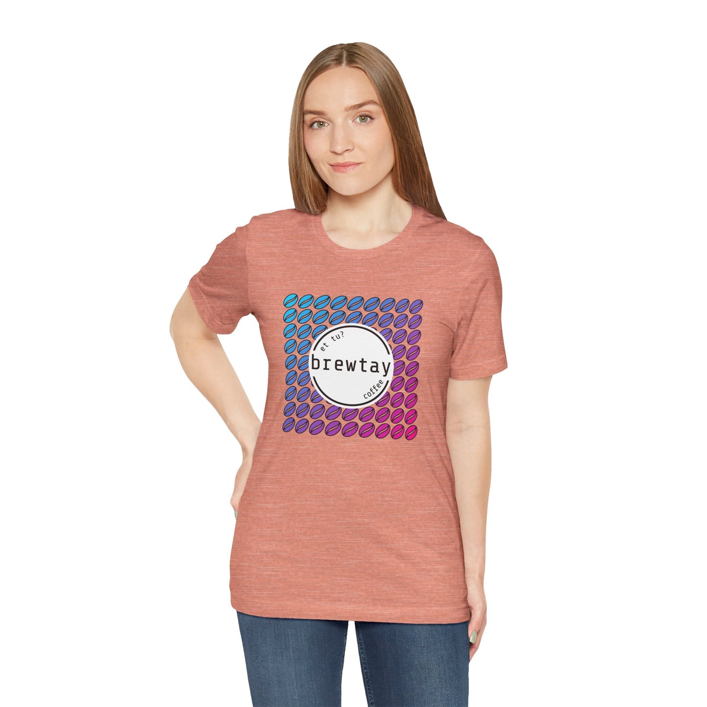 Neon Coffee Bean Gradient T-Shirt Printify