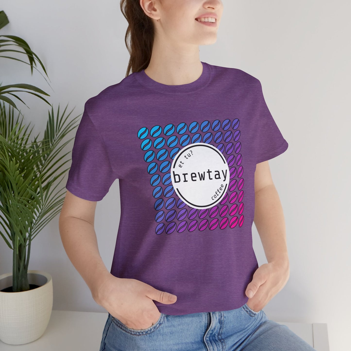 Neon Coffee Bean Gradient T-Shirt Printify