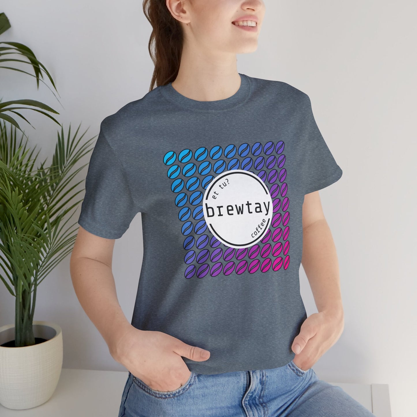 Neon Coffee Bean Gradient T-Shirt Printify
