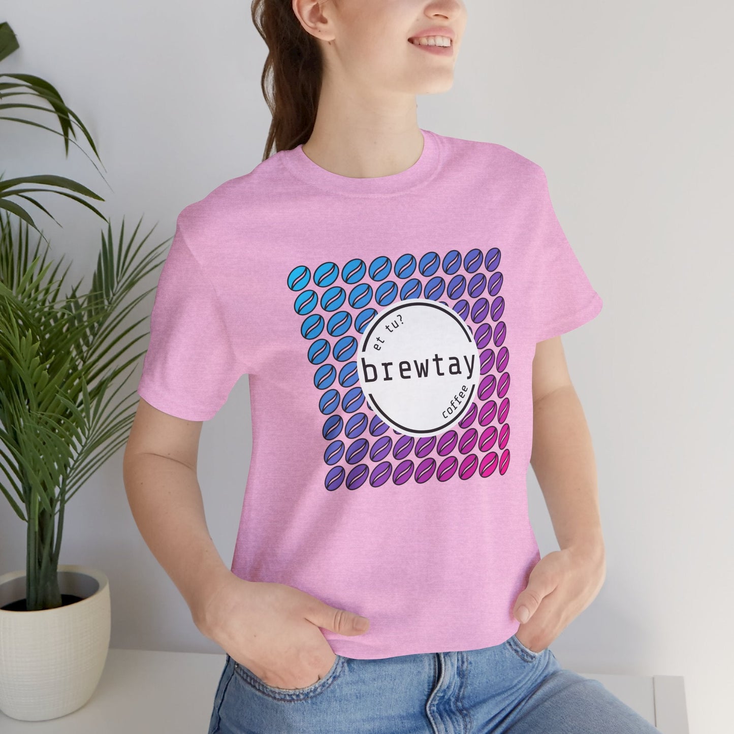 Neon Coffee Bean Gradient T-Shirt Printify