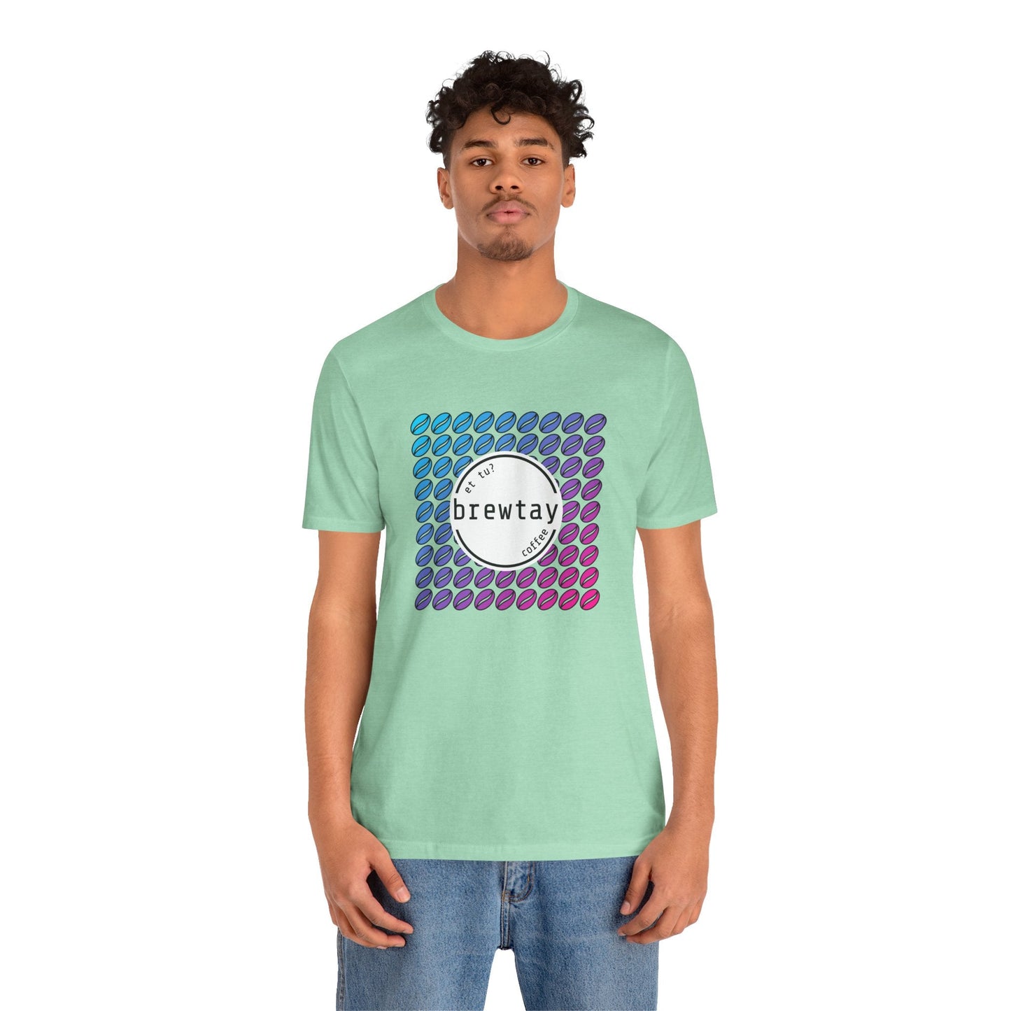 Neon Coffee Bean Gradient T-Shirt Printify