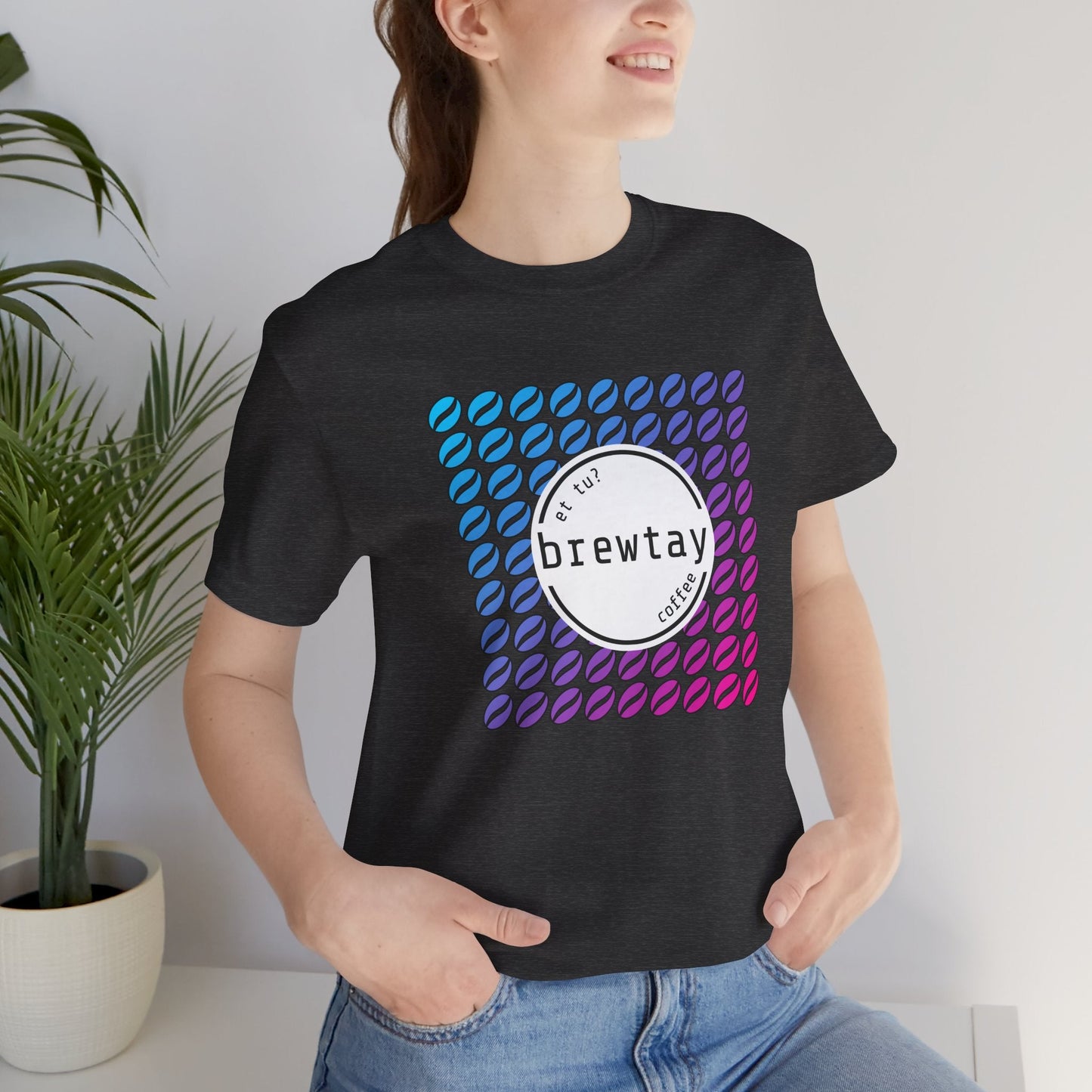 Neon Coffee Bean Gradient T-Shirt Printify