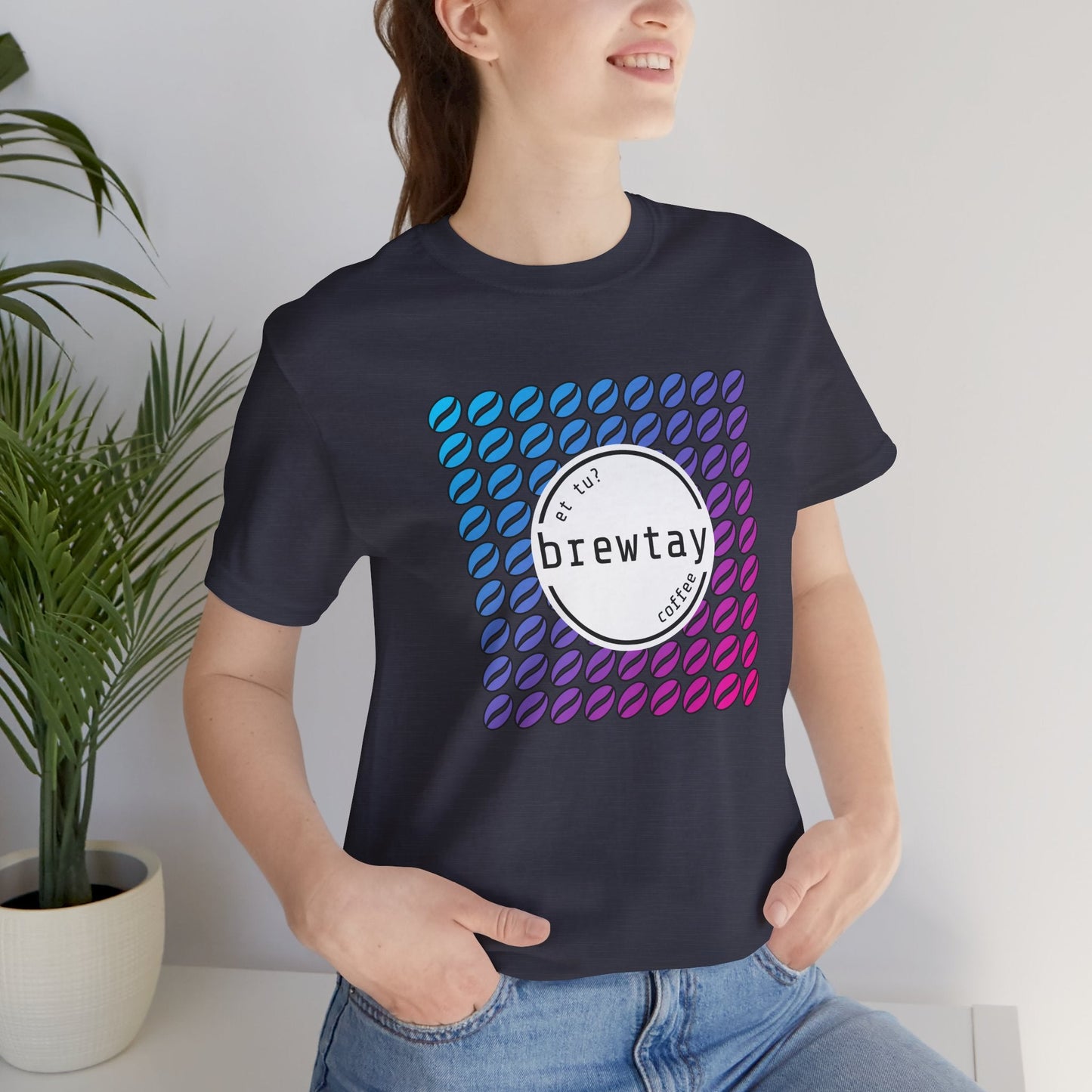 Neon Coffee Bean Gradient T-Shirt Printify