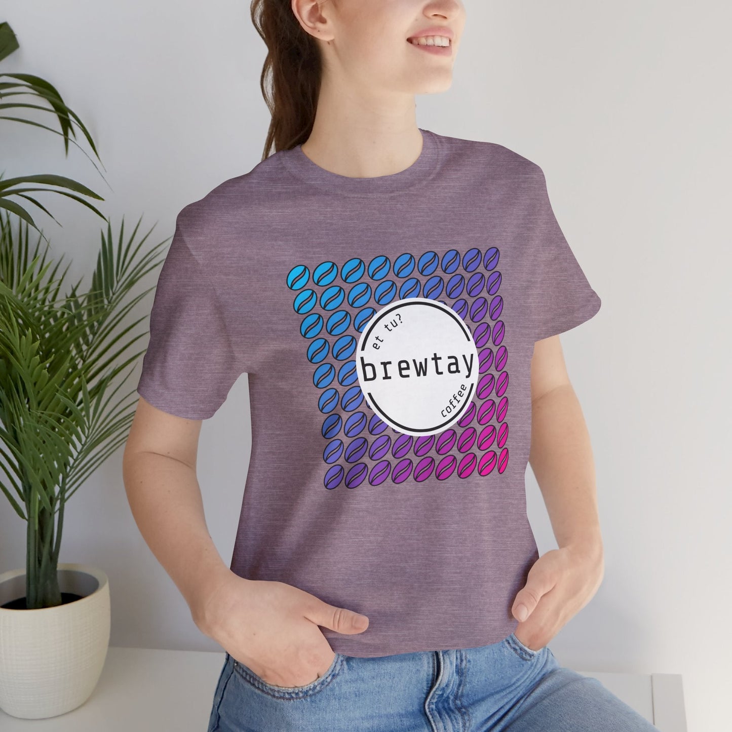 Neon Coffee Bean Gradient T-Shirt Printify