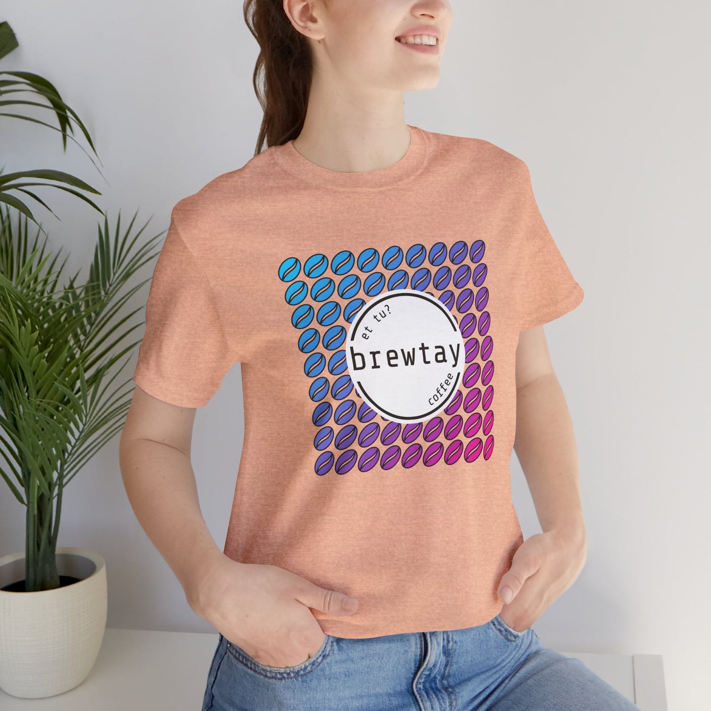 Neon Coffee Bean Gradient T-Shirt Printify