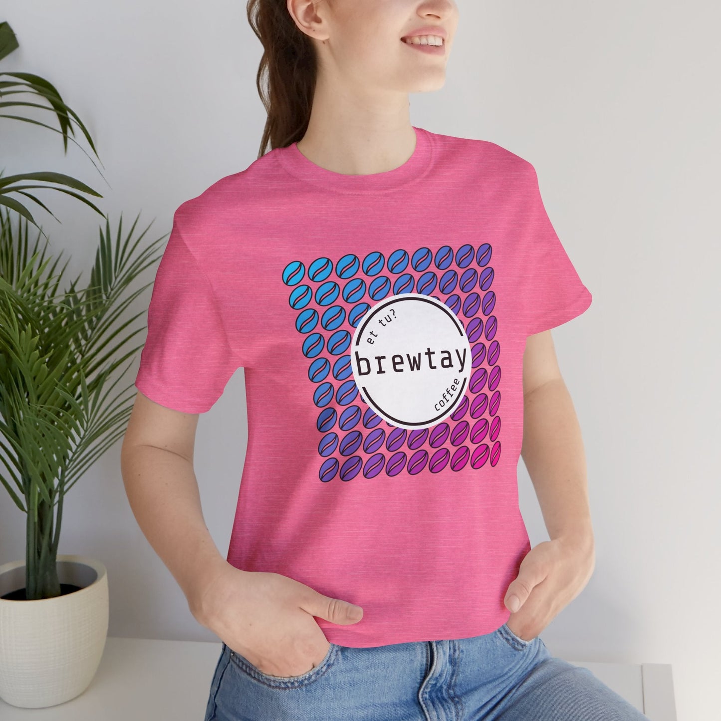 Neon Coffee Bean Gradient T-Shirt Printify