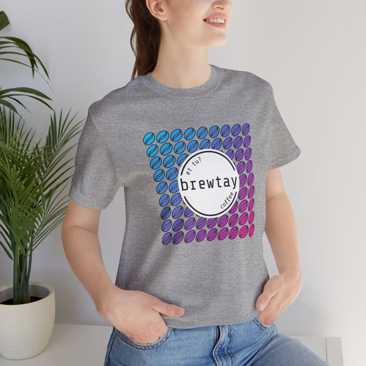 Neon Coffee Bean Gradient T-Shirt Printify