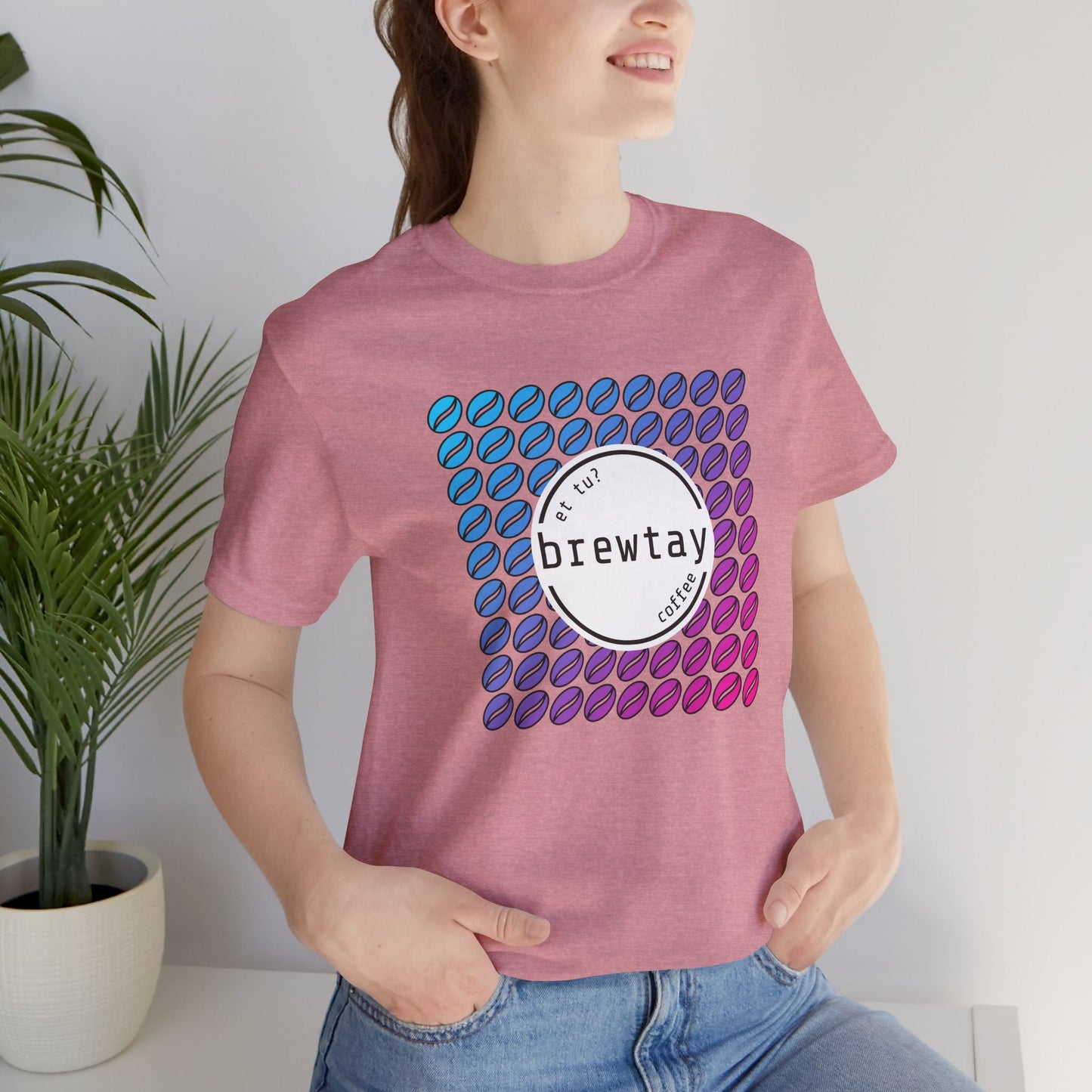 Neon Coffee Bean Gradient T-Shirt Printify