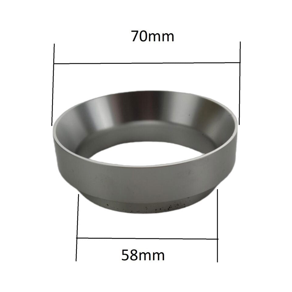 Espresso Parts 58mm Magnetic Portafilter Dosing Ring - Anodized Aluminum Funnel