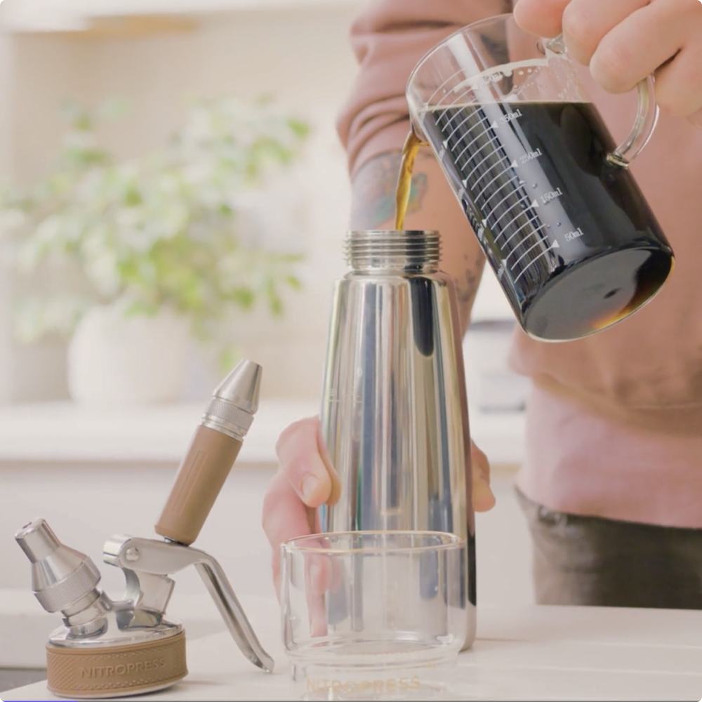 NitroPress DS Countertop Nitro Dispenser - Continuous Draft Nitro Coffee System (No Gas Cartridges)