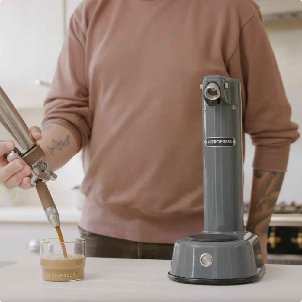 NitroPress DS Countertop Nitro Dispenser - Continuous Draft Nitro Coffee System (No Gas Cartridges)