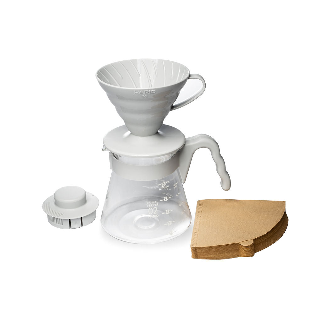 Hario V60 02 Pour Over Coffee Starter Kit - Pale Gray Espresso Parts