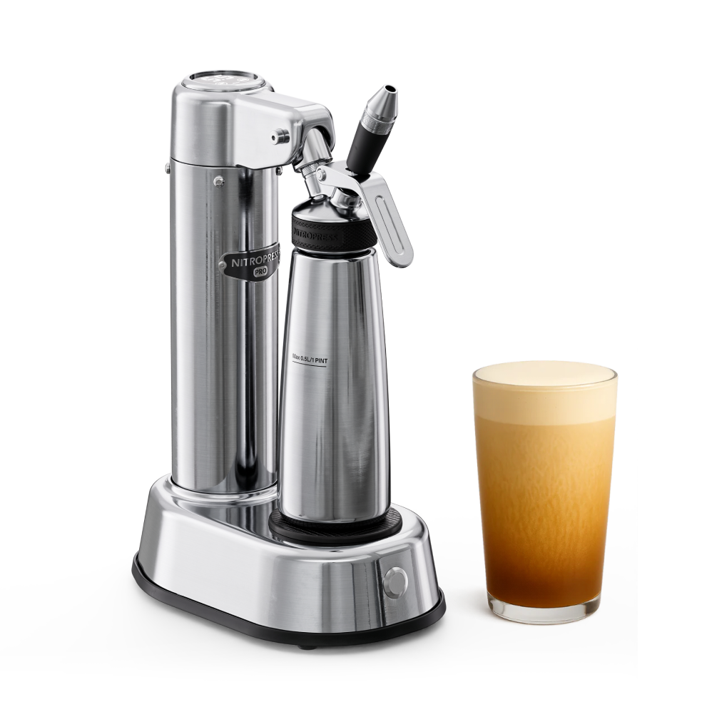 NitroPress Pro Handheld Nitro Dispenser - Smart-Pressure Nitro Cold Brew Infuser (0.5L)