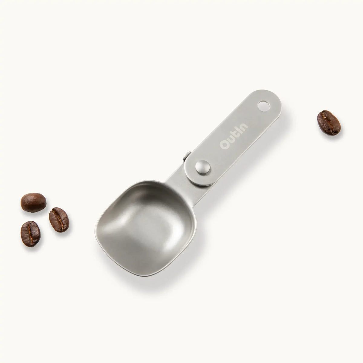 OutIn Foldable Stainless Steel Coffee Measuring Spoon - Portable Dosing Scoop