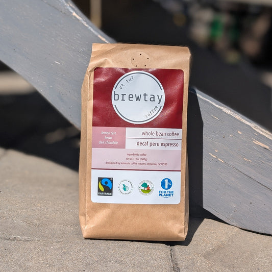 Fairtrade® Peru Decaf Espresso Roast Coffee Brewtay Coffee