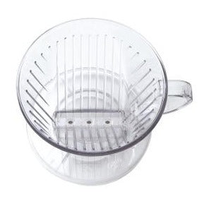 Kalita Style 102 Pour-Over Coffee Dripper - Clear Plastic, 3-Hole Wedge Cone (2-4 Cups)