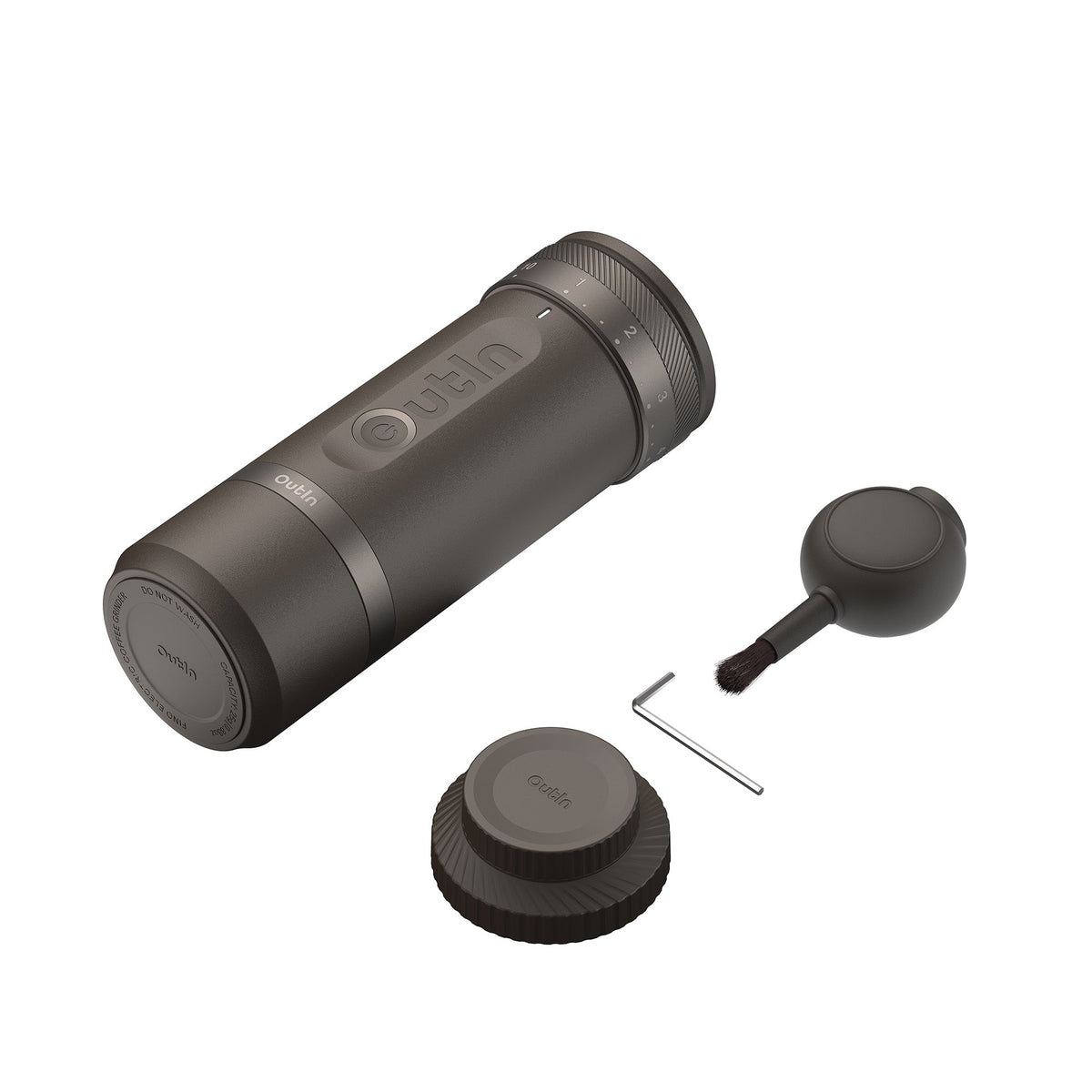 OutIn Fino Portable Electric Coffee Grinder - Stainless Steel Conical Burrs, USB-C Rechargeable