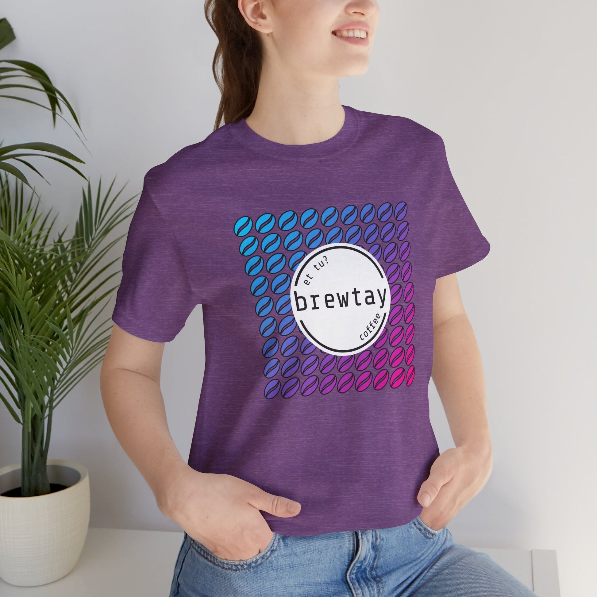 Neon Coffee Bean Gradient T-Shirt Printify