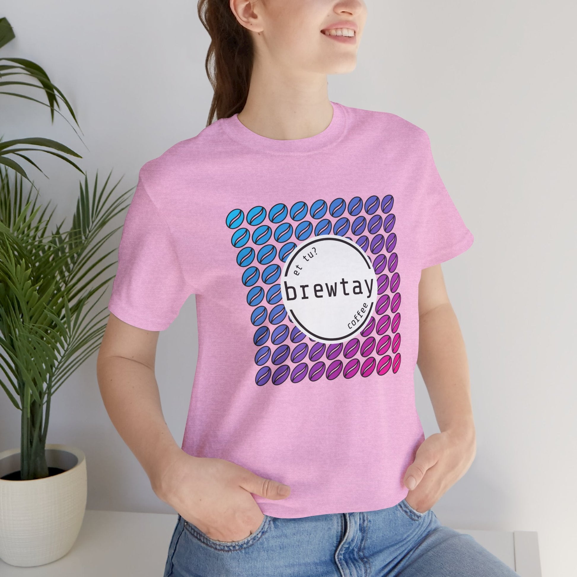 Neon Coffee Bean Gradient T-Shirt Printify