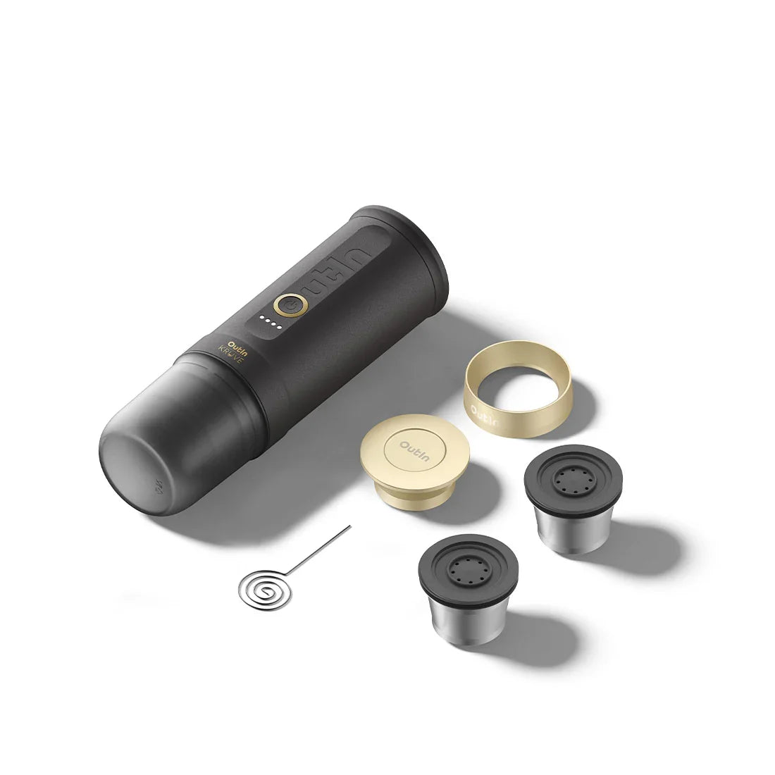 OutIn x KRUVE Barista Specialty Espresso Gift Set - Portable Nano Machine with Kruve Glassware