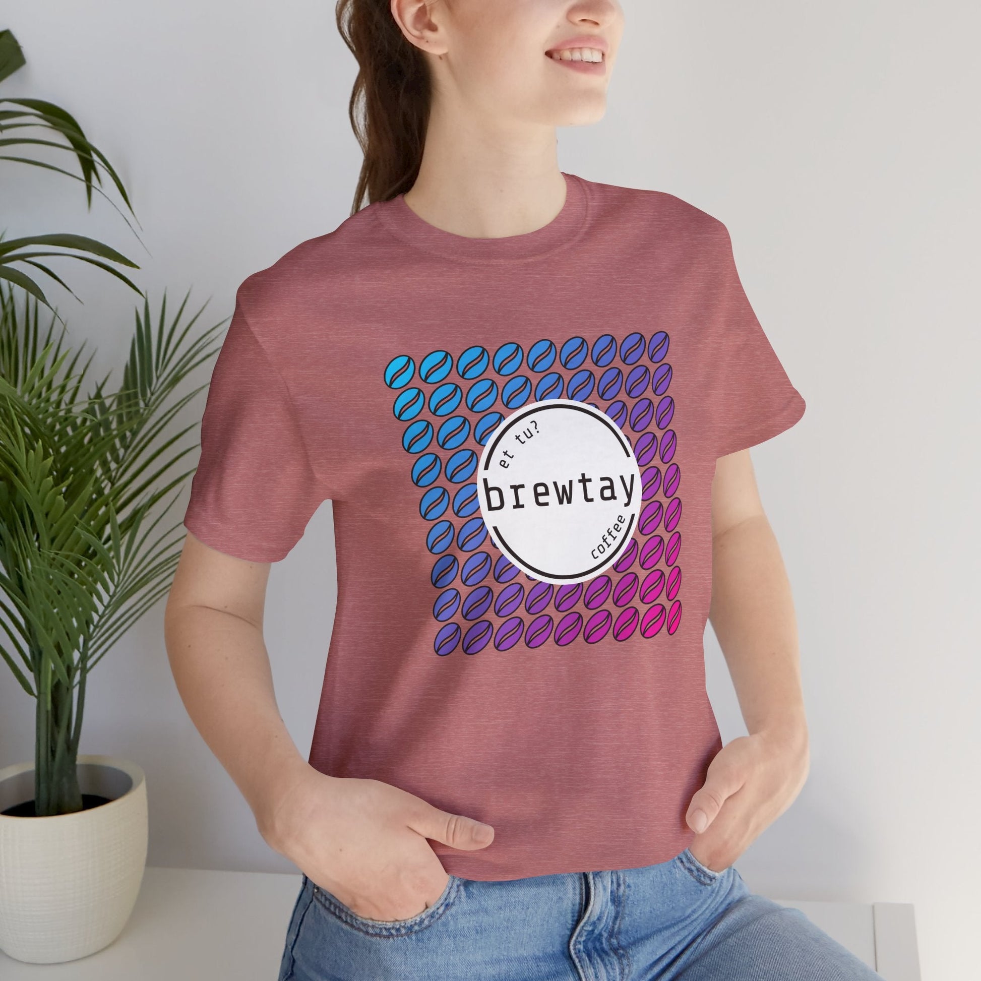Neon Coffee Bean Gradient T-Shirt Printify