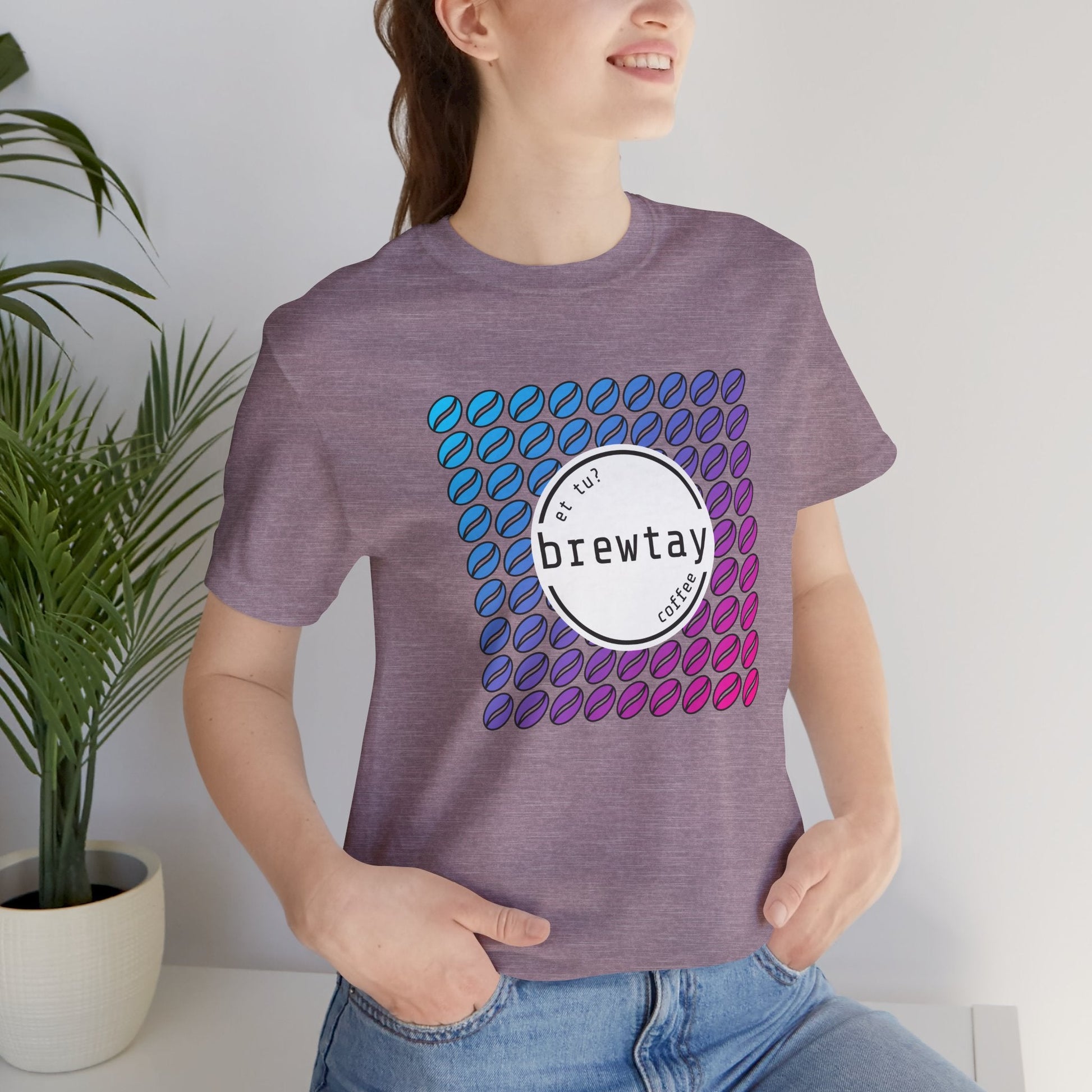 Neon Coffee Bean Gradient T-Shirt Printify