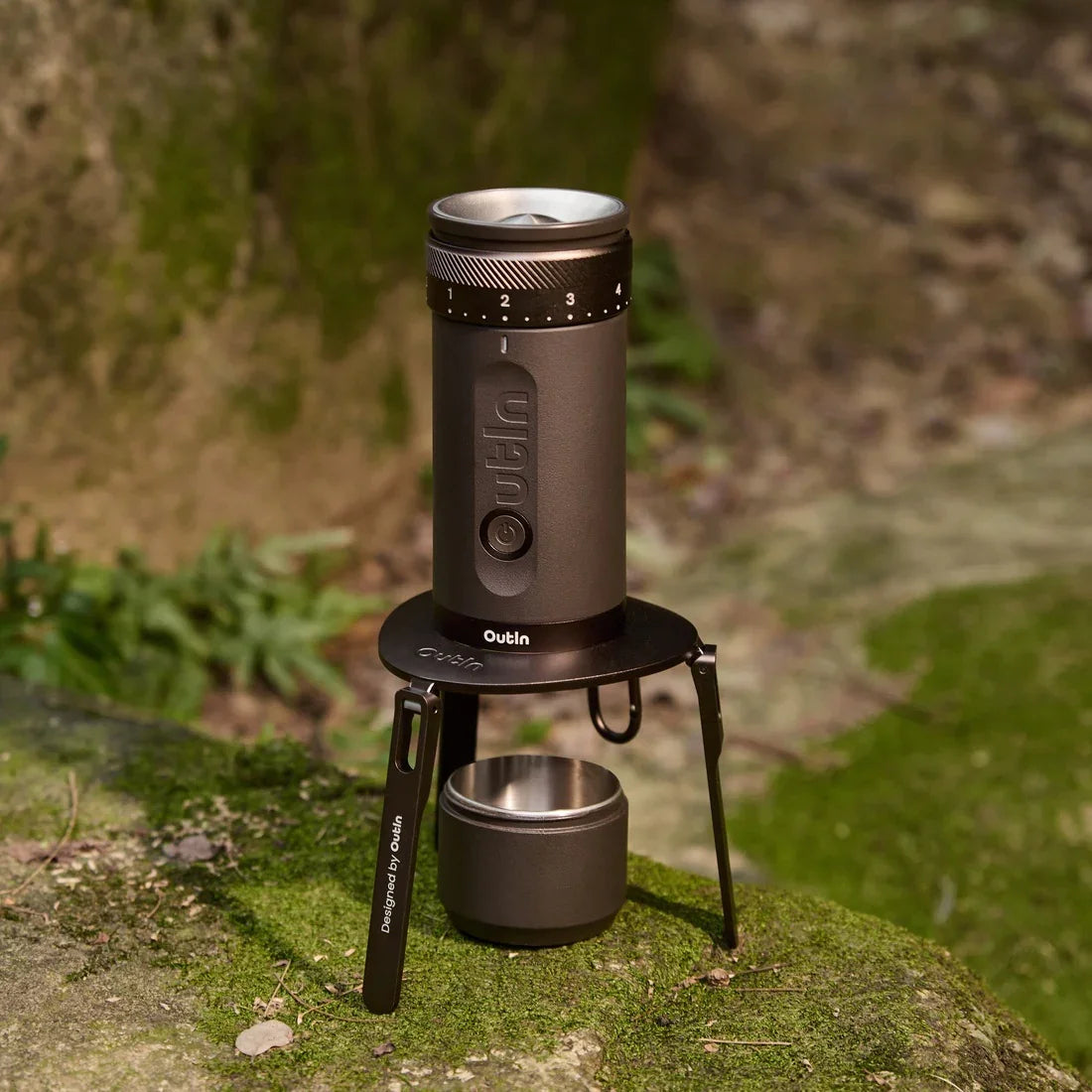 OutIn Foldable Stainless Steel Coffee Stand - Compact Dripper & Espresso Elevation Stand