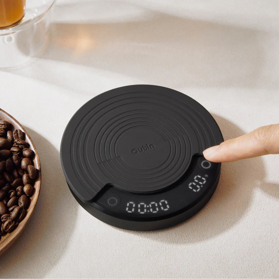 OutIn Claro Precision Coffee Scale with Timer - 0.1g Rechargeable Compact Espresso Scale