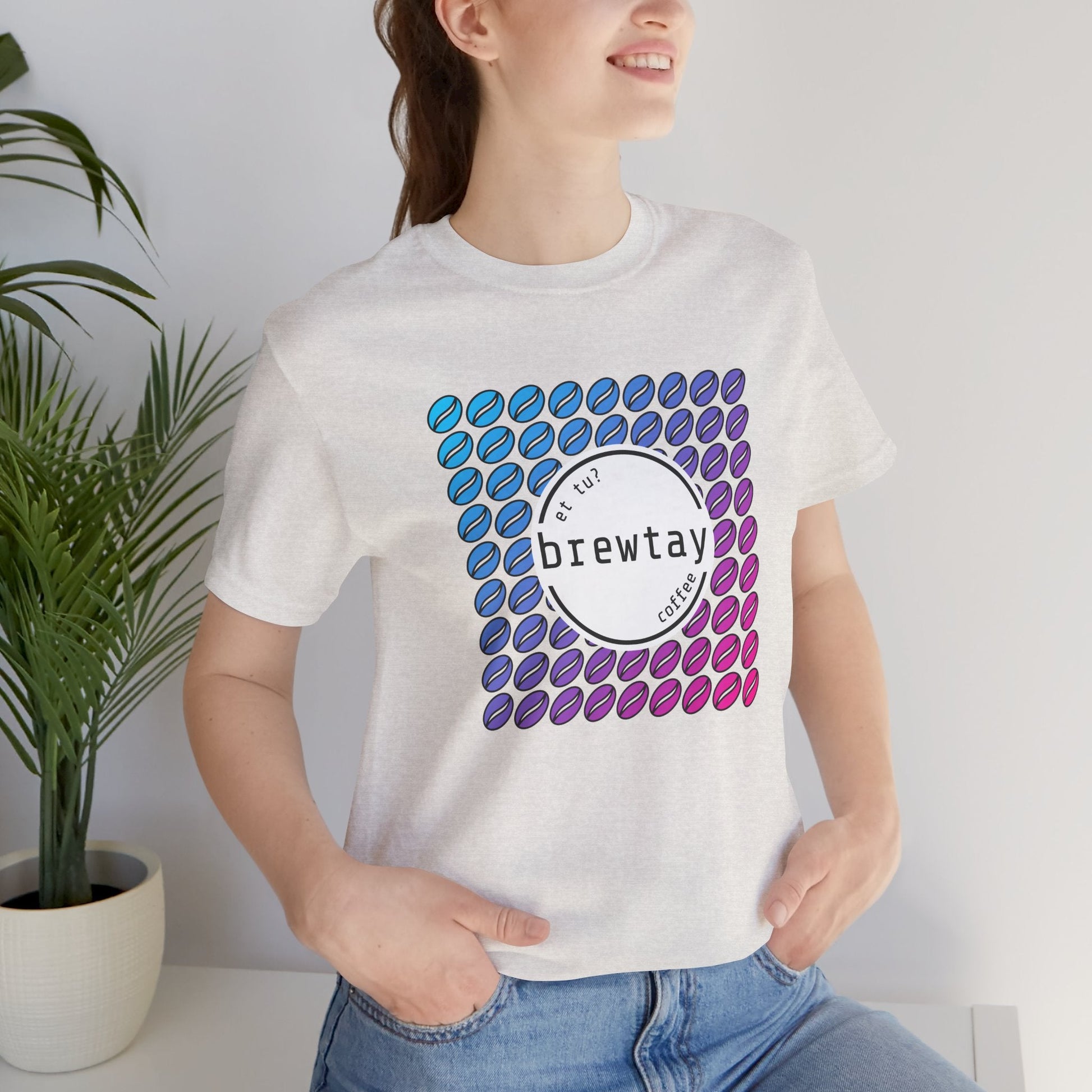 Neon Coffee Bean Gradient T-Shirt Printify