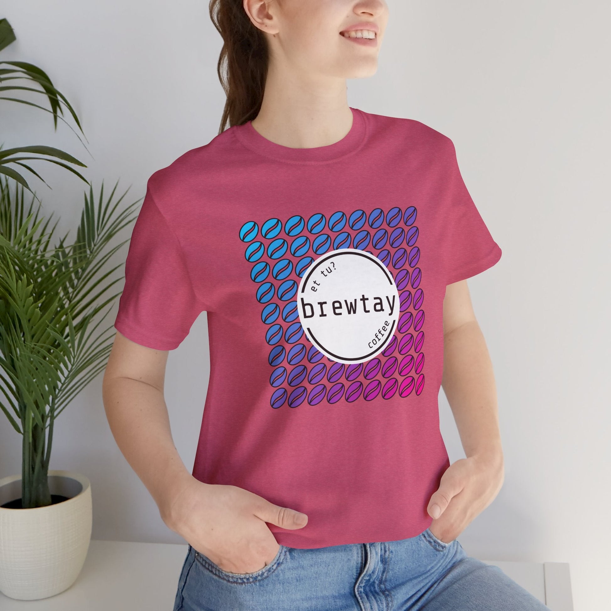 Neon Coffee Bean Gradient T-Shirt Printify