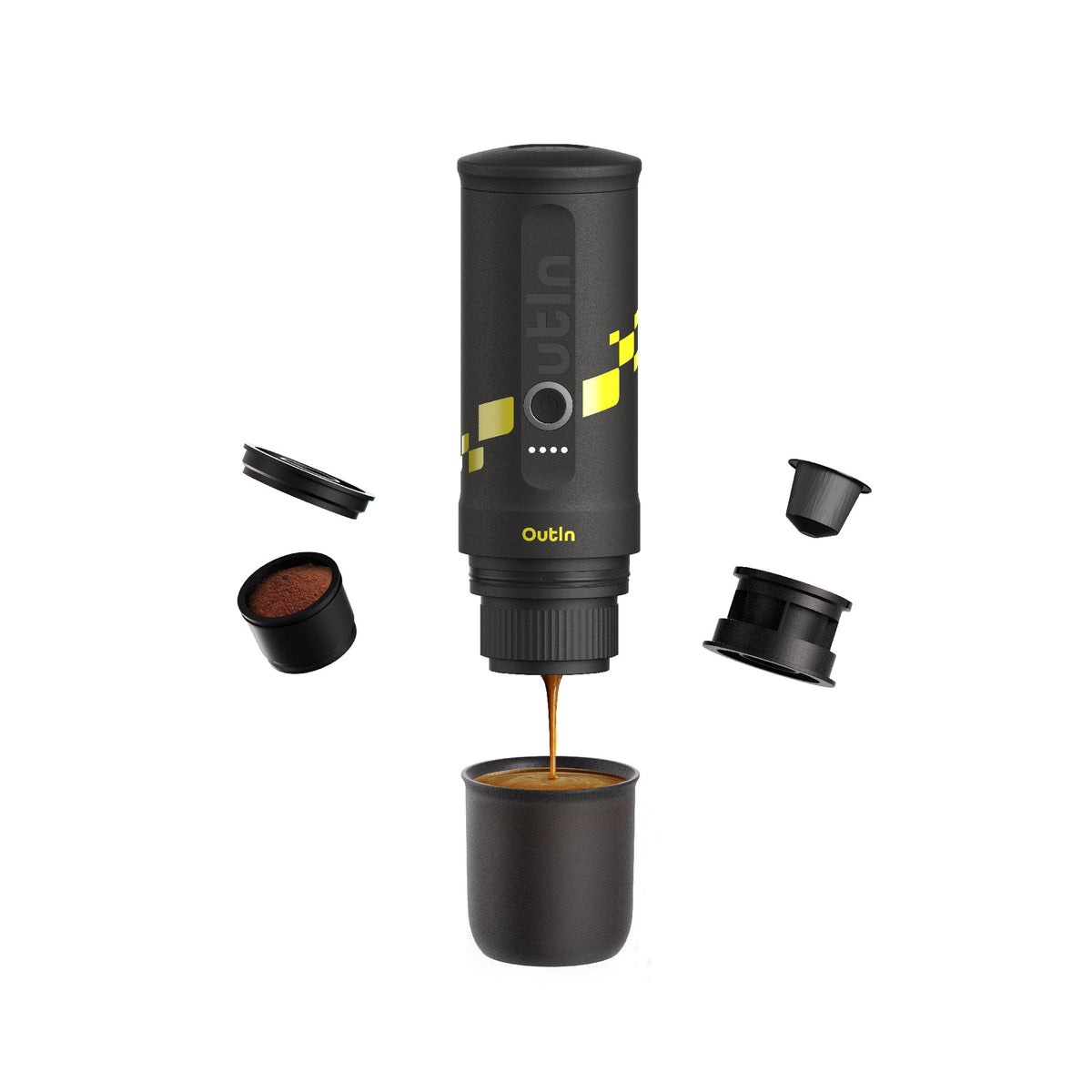 OutIn Nano Lotus Limited Edition Espresso Gift Set - Portable Machine with Travel Case & Accessories