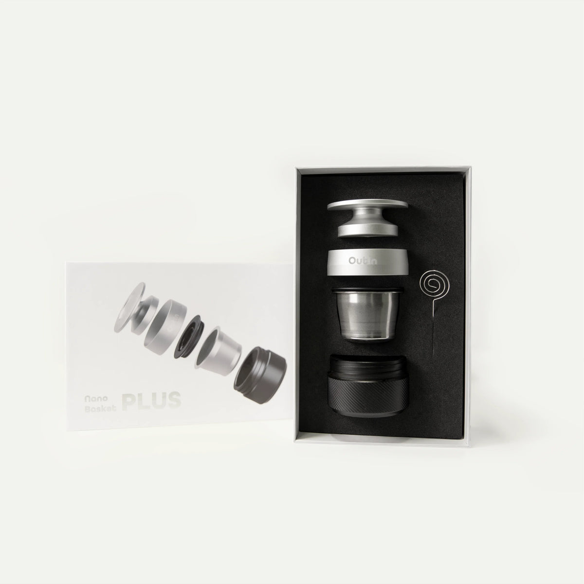 OutIn Nano Double Espresso Filter Basket Plus - 16-18g Capacity Ground Coffee Kit