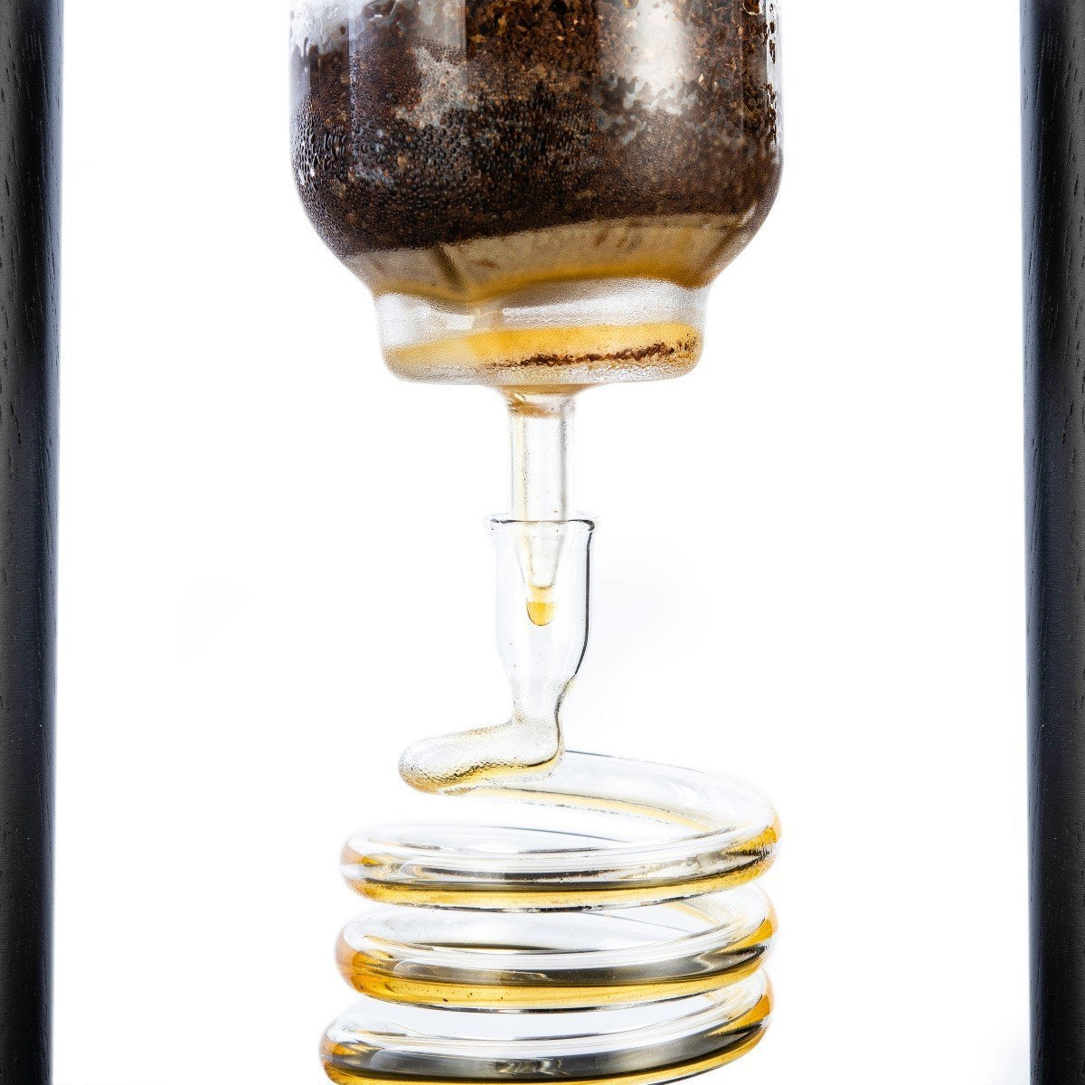 Yama Glass Cold Brew Tower – Black Straight Frame – 6–8 Cup (32 oz) Espresso Parts