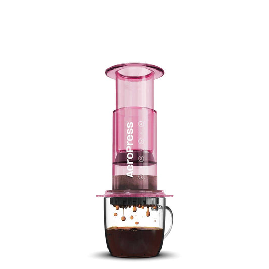 AeroPress Clear Coffee Maker - Pink Espresso Parts
