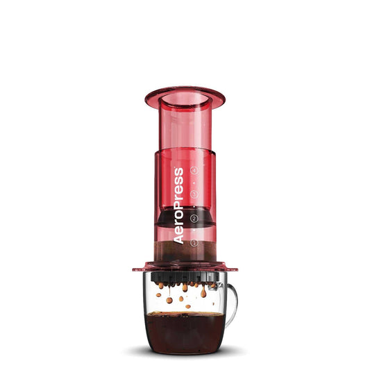 AeroPress Clear Coffee Maker - Red Espresso Parts