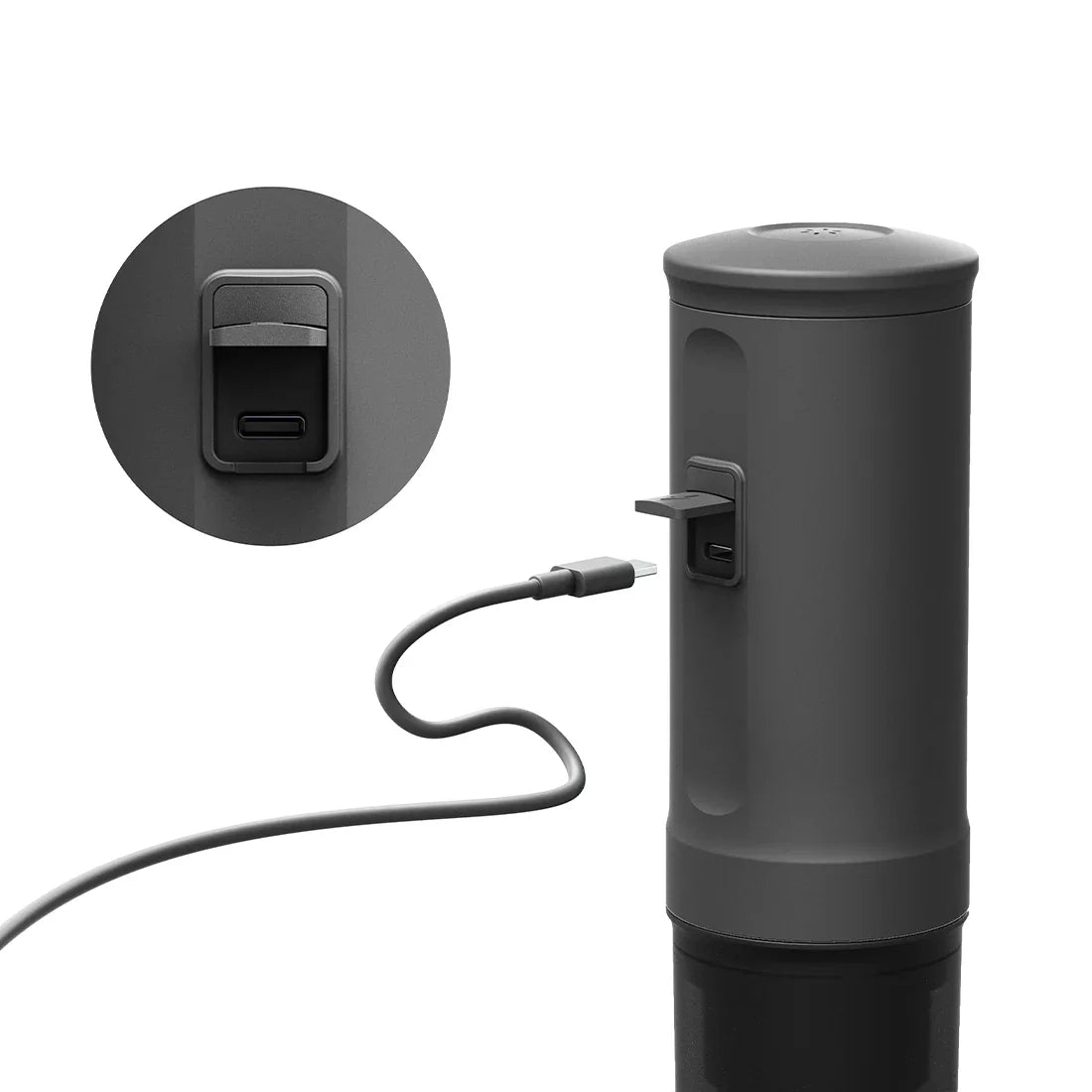 OutIn Nano Portable Electric Espresso Machine - Space Grey, 20-Bar Self-Heating (12V/USB-C)