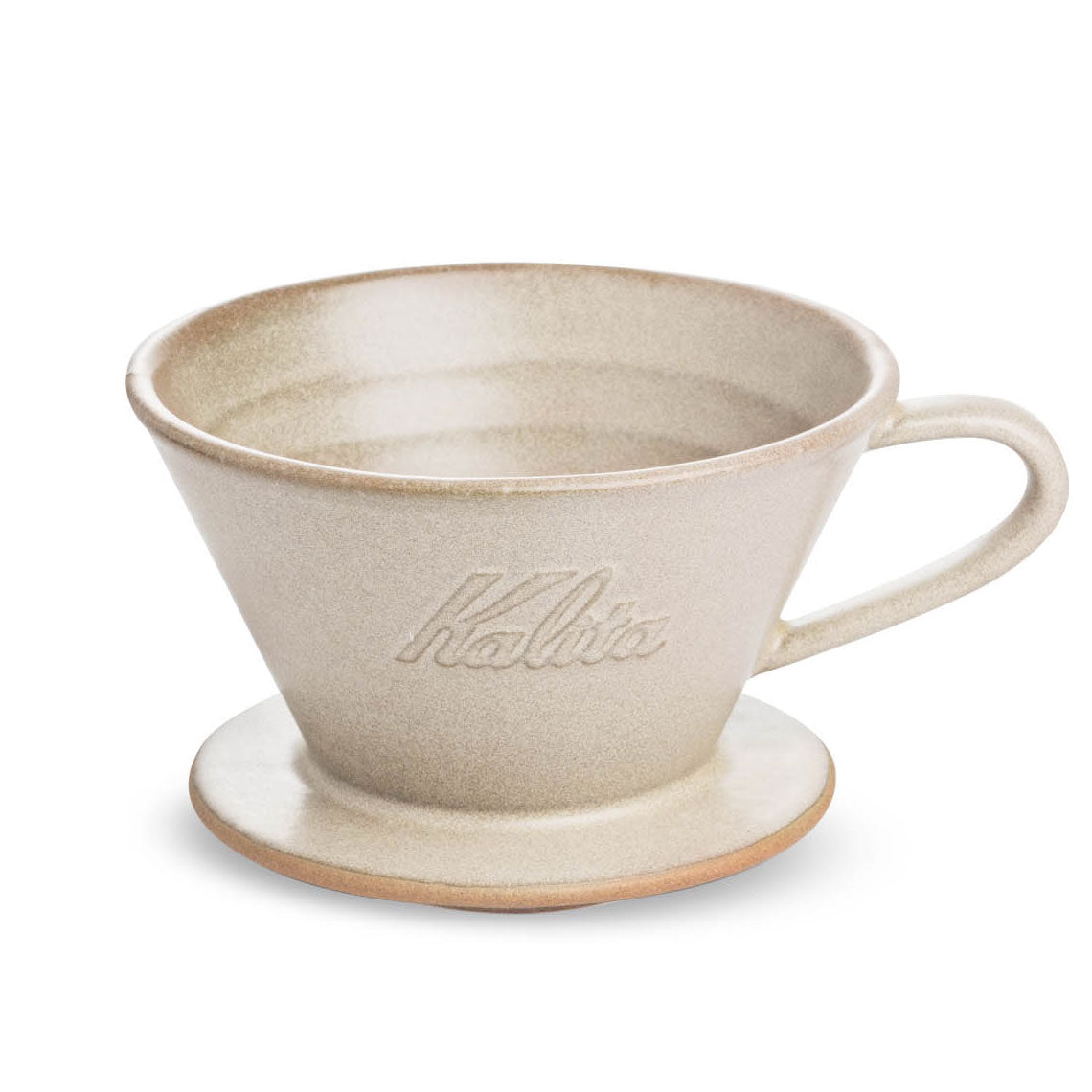 Kalita MINO 185 Ceramic Pour-Over Coffee Dripper - Sand Beige, Japanese Mino Ware (2-4 Cups)