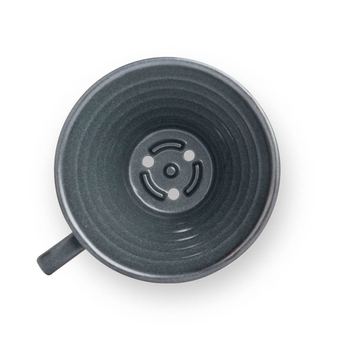 Kalita MINO 185 Ceramic Pour-Over Coffee Dripper - Sand Black, Japanese Mino Ware (2-4 Cups)