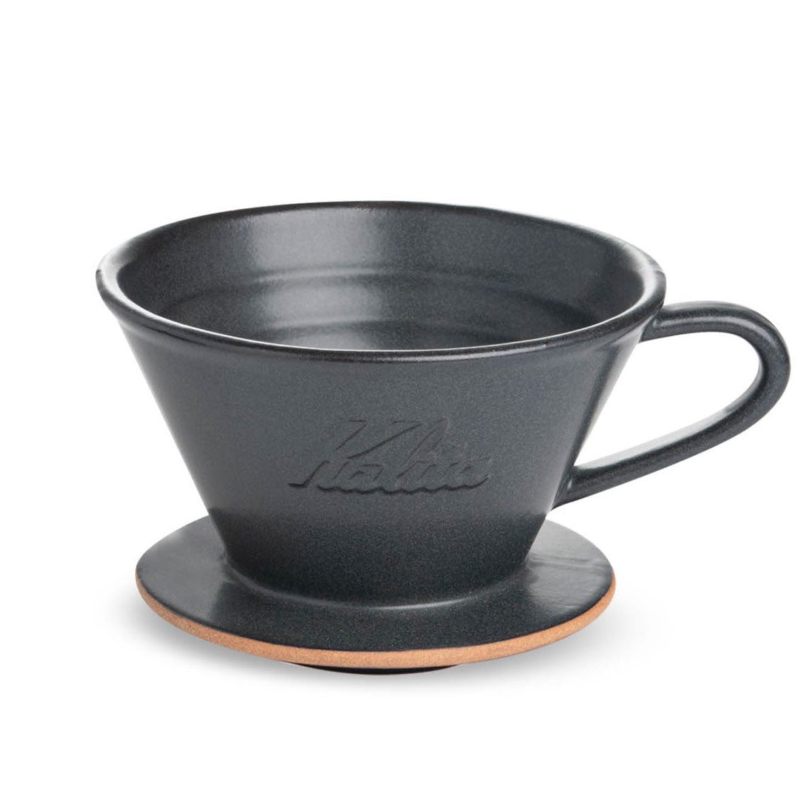 Kalita MINO 185 Ceramic Pour-Over Coffee Dripper - Sand Black, Japanese Mino Ware (2-4 Cups)