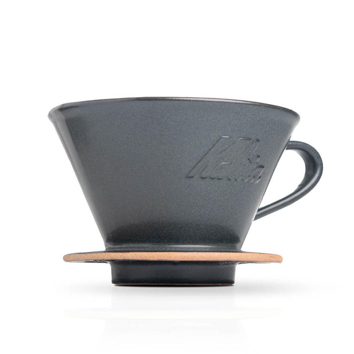 Kalita MINO 185 Ceramic Pour-Over Coffee Dripper - Sand Black, Japanese Mino Ware (2-4 Cups)