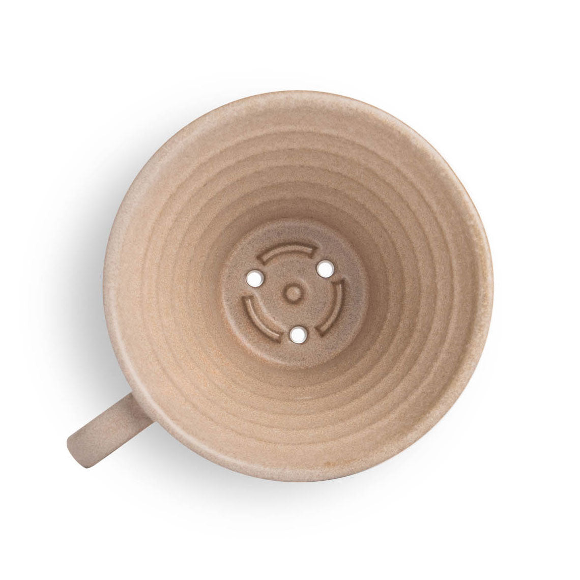 Kalita MINO 185 Ceramic Pour-Over Coffee Dripper - Sand Brown, Japanese Mino Ware (2-4 Cups)