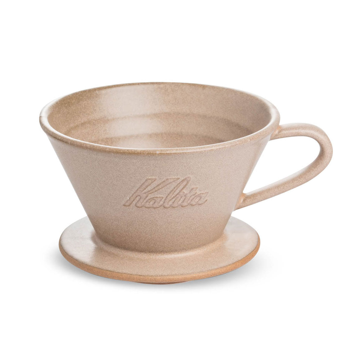 Kalita MINO 185 Ceramic Pour-Over Coffee Dripper - Sand Brown, Japanese Mino Ware (2-4 Cups)