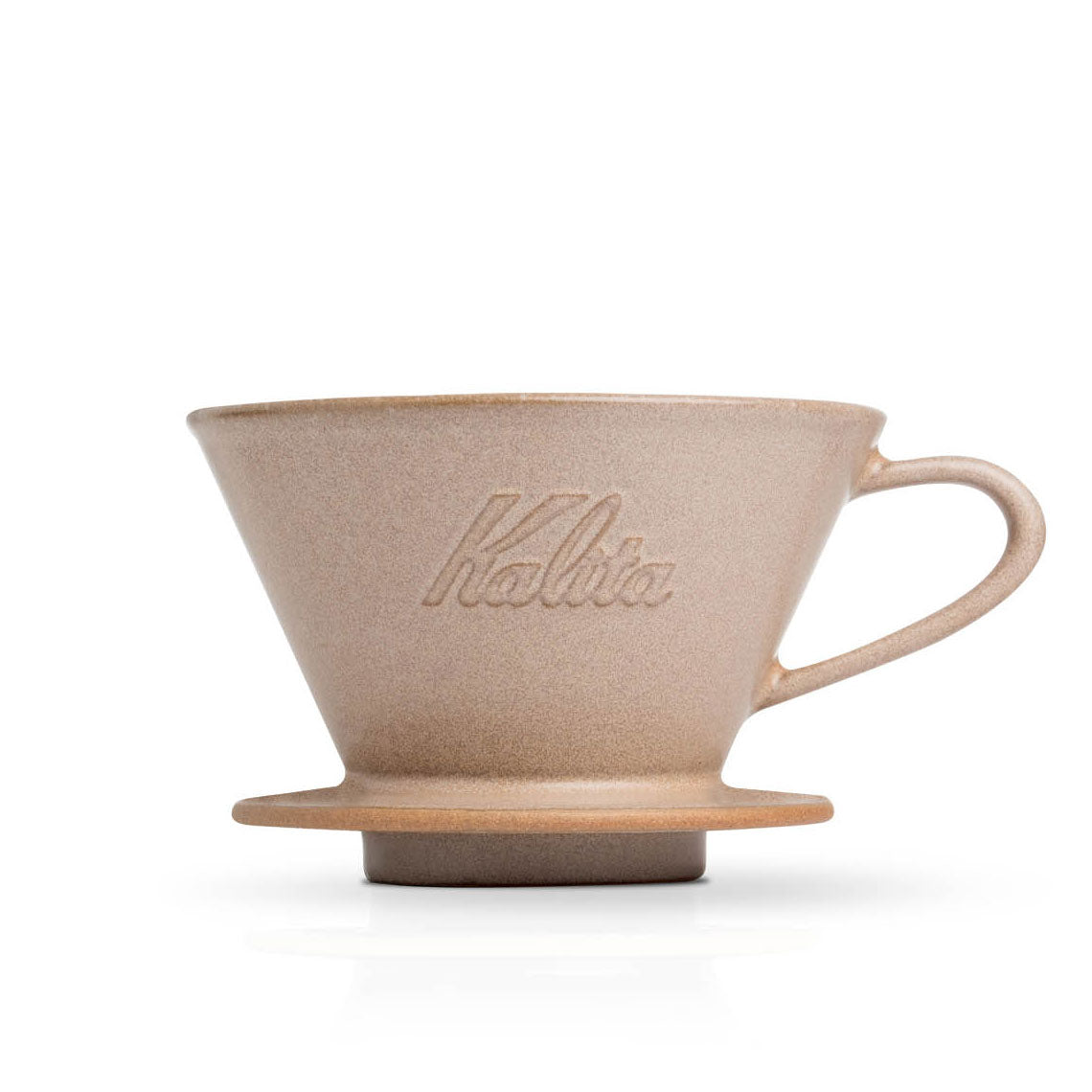 Kalita MINO 185 Ceramic Pour-Over Coffee Dripper - Sand Brown, Japanese Mino Ware (2-4 Cups)