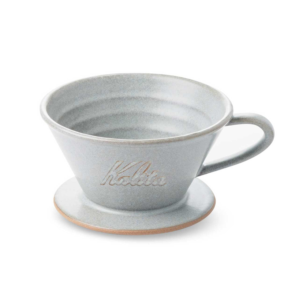 Kalita MINO 185 Ceramic Pour-Over Coffee Dripper - Sand Gray, Japanese Mino Ware (2-4 Cups)