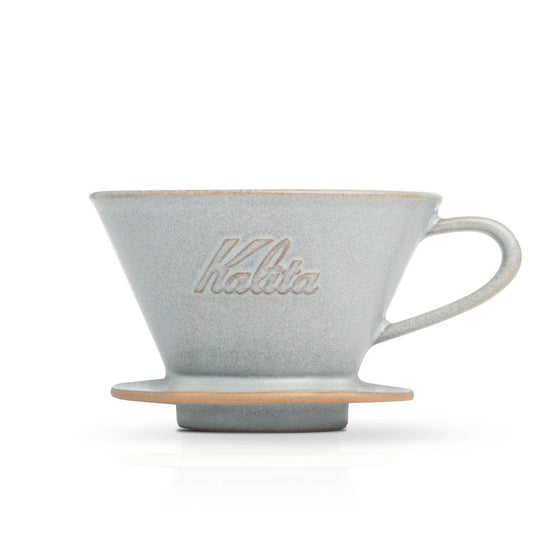 Kalita MINO 185 Ceramic Pour-Over Coffee Dripper - Sand Gray, Japanese Mino Ware (2-4 Cups)
