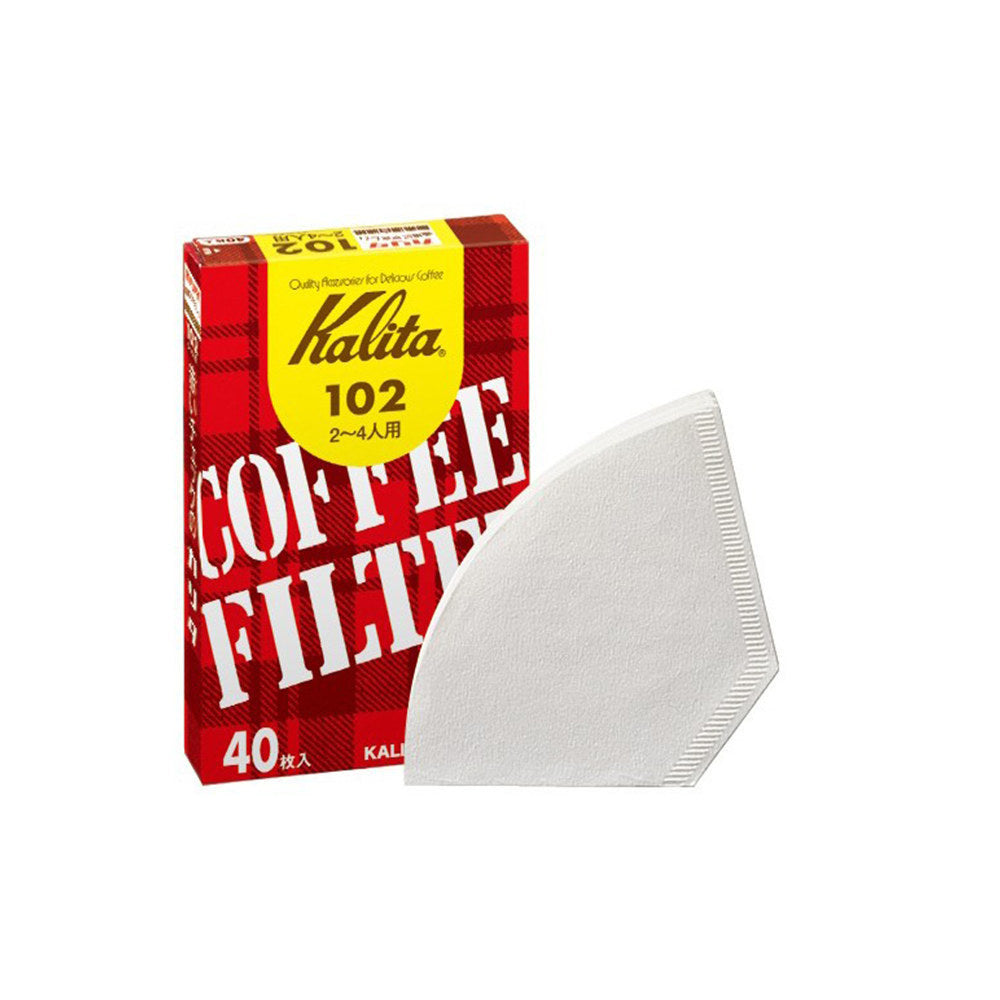 Kalita 102 Expression Pour-Over Coffee Kit - White Ceramic Dripper, 500ml Server & Filters